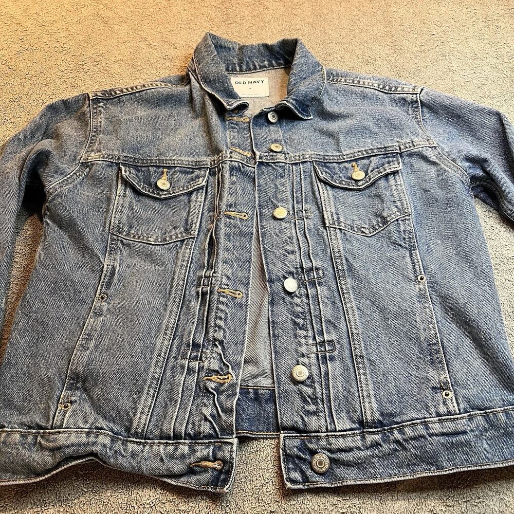 Old Navy. Classic Denim Trucker Jacket Women's Medium Wash Size M Button Up Blue